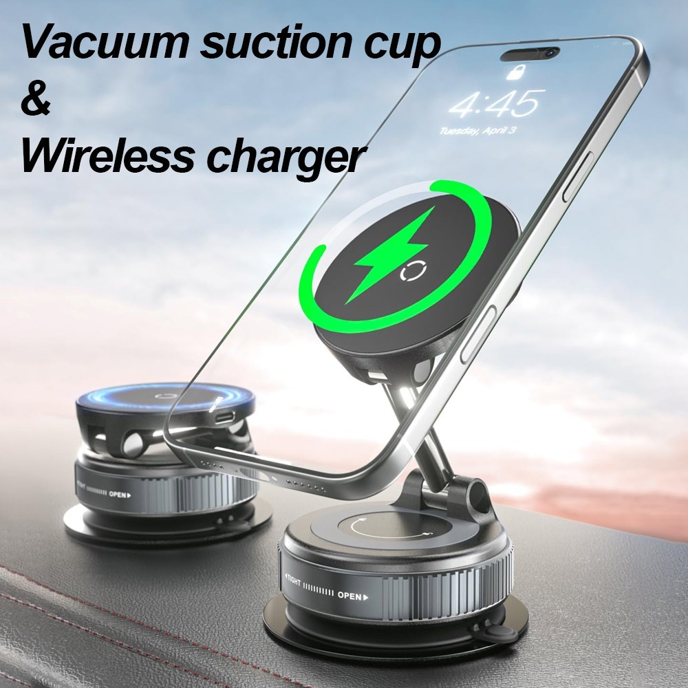 Wireless Car Charger Mount Fast Charging - Araç Manyetik Kablosuz Şarj Cihazı Telefon
