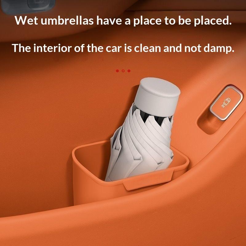 Waterproof Car Trash Can With Lid - Yeni Silikon Araba Kapı İçi Bardaklık