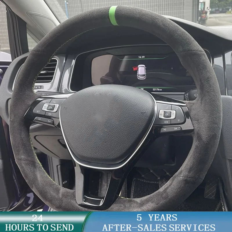 Car Steering Wheel Cover Anti Slip Breathable - Özelleştirilmiş Araba direksiyon kılıfı Kaymaz Siyah