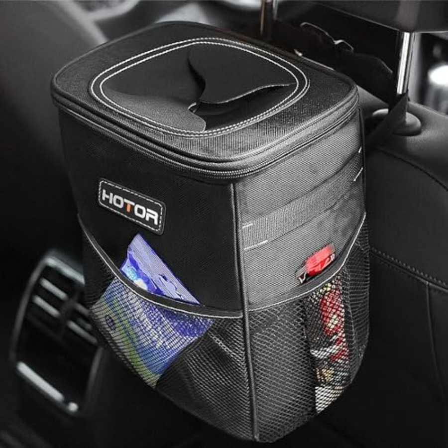 Kapaklı ve Saklama Cepli Araba - Waterproof Car Trash Can With Lid incelemesi ve fiyatı
