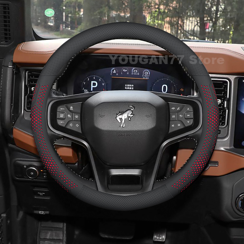 Ford Bronco 2024 2025 için Der - Car Steering Wheel Cover Anti Slip Breathable incelemesi ve fiyatı