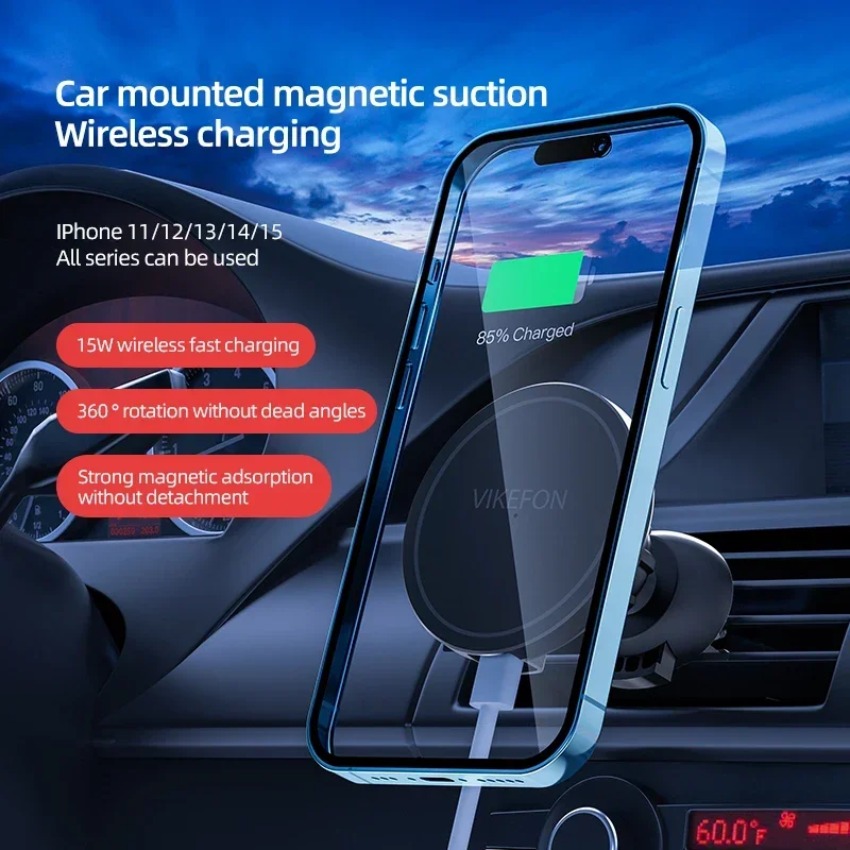 Araba kablosuz şarj cihazı man - Magnetic Phone Holder For Car Vent incelemesi ve fiyatı