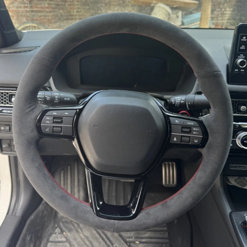 Özel el dikişli siyah süet kay - Car Steering Wheel Cover Anti Slip Breathable incelemesi ve fiyatı