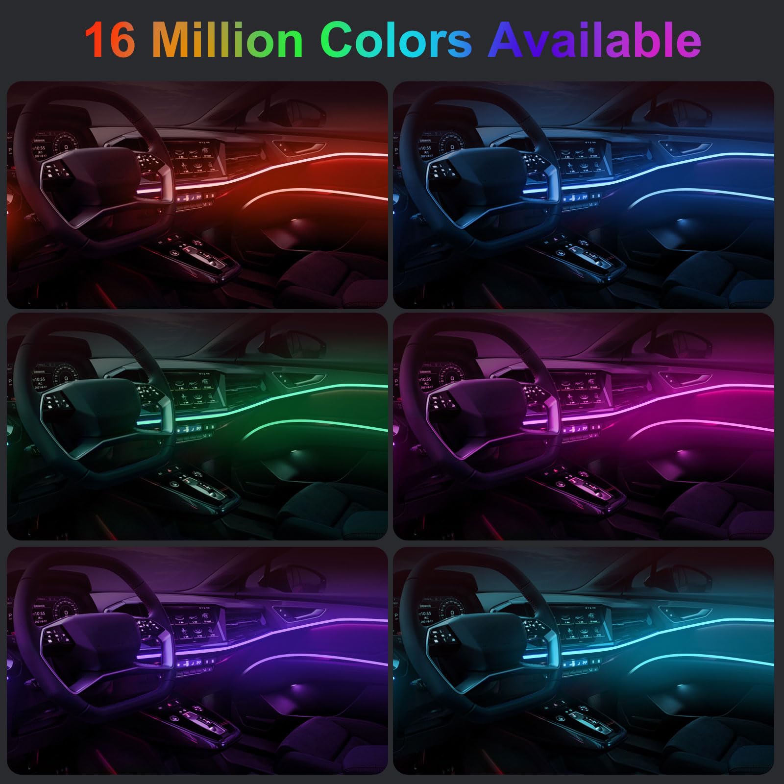 DIY Esnek Neon Işık 12V RGB LE - Led Ambient Interior Car Lights App Control incelemesi ve fiyatı